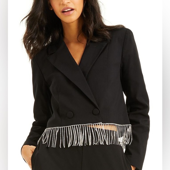 Cropped Rhinestone Blazer - Picture 3 of 9